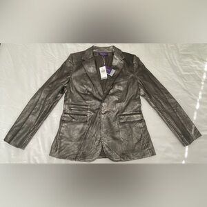 PURPLE LABEL Polo by Ralph Lauren Metallic Gray Blazer